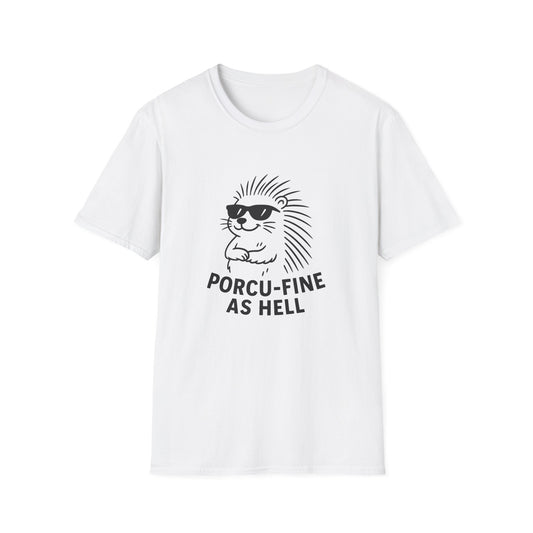 Porcupine T-Shirt - 'Porcu-Fine' Softstyle Tee