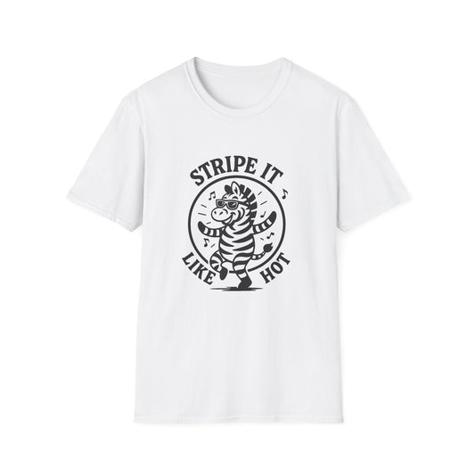 Zebra T-Shirt - 'Stripe It Like Hot' Softstyle Tee