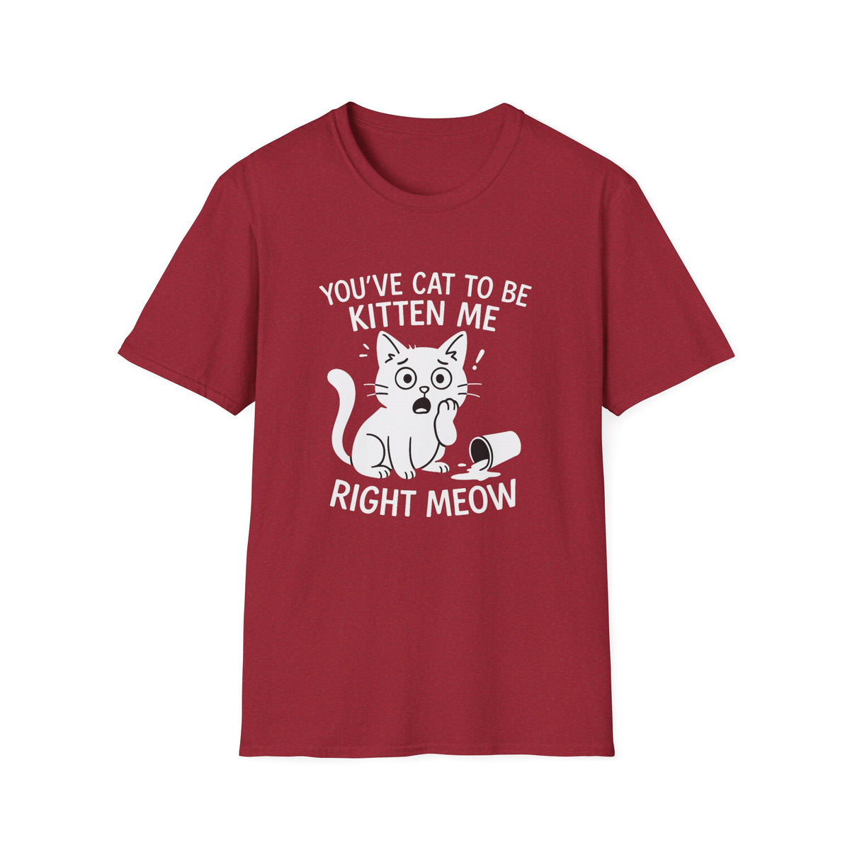Cat T-Shirt - 'You've Cat To Be Kitten Me Right Meow' Softstyle Tee