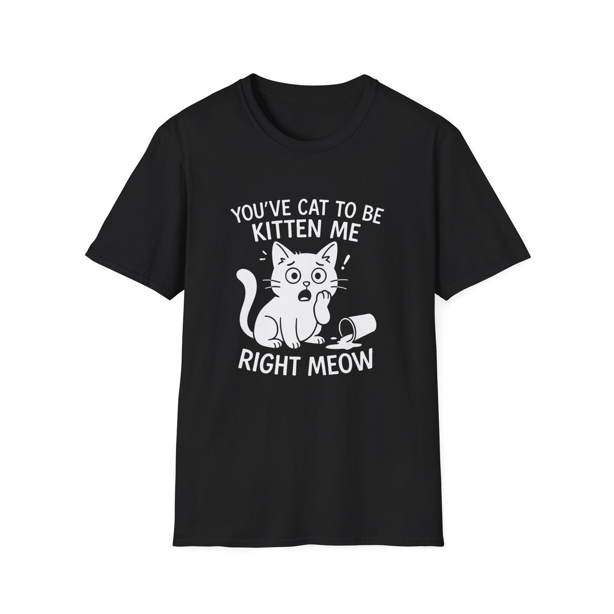 Cat T-Shirt - 'You've Cat To Be Kitten Me Right Meow' Softstyle Tee