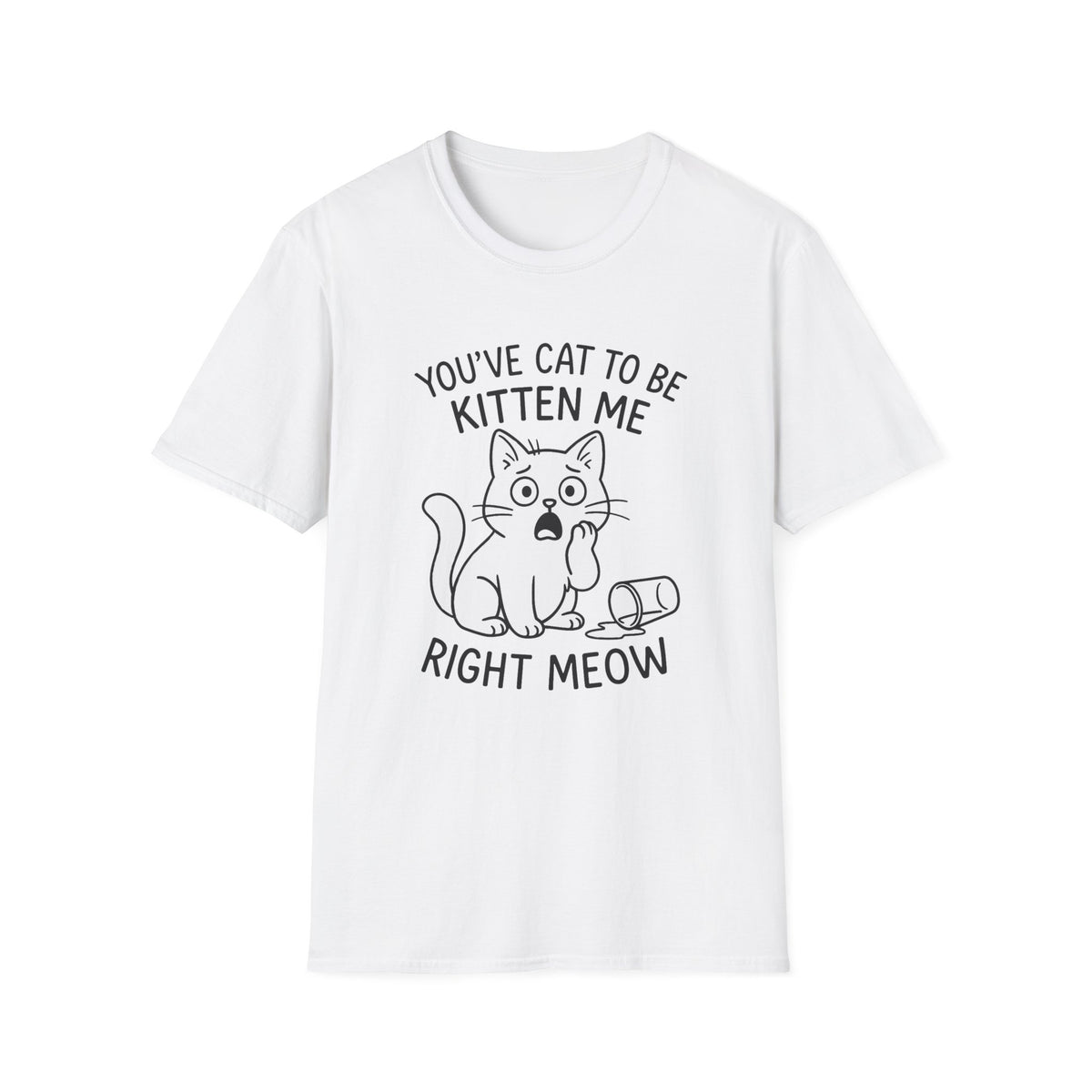 Cat T-Shirt - 'You've Cat To Be Kitten Me Right Meow' Softstyle Tee