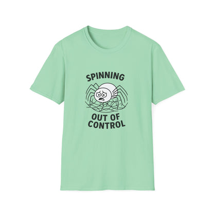 Spider T-Shirt - 'Spinning Out of Control' Softstyle Tee