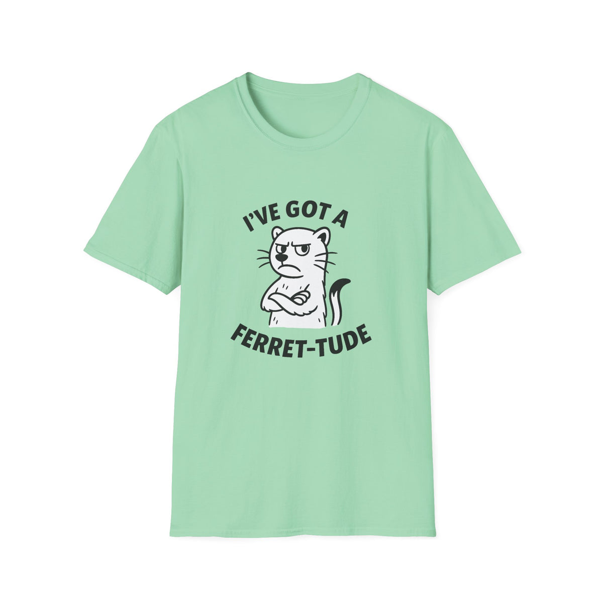 Ferret T-Shirt - 'I've Got a Ferret-Tude' Softstyle Tee