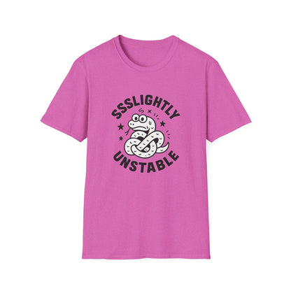 Slightly Unstable T-Shirt, Unisex Tee, Funny Graphic Shirt, Casual Wear, Gift for Friends, Quirky Fashion Statement
