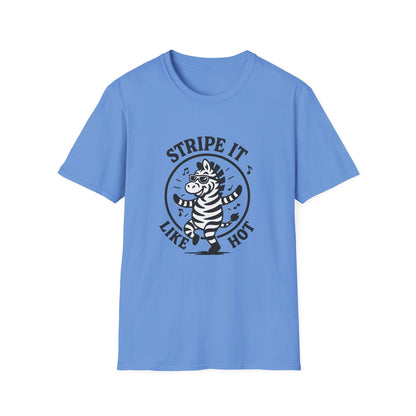Zebra T-Shirt - 'Stripe It Like Hot' Softstyle Tee