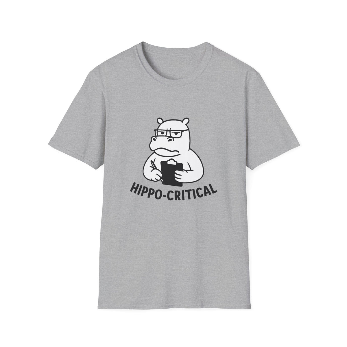 Hippo T-Shirt - 'Hippo-Critical' Softstyle Tee