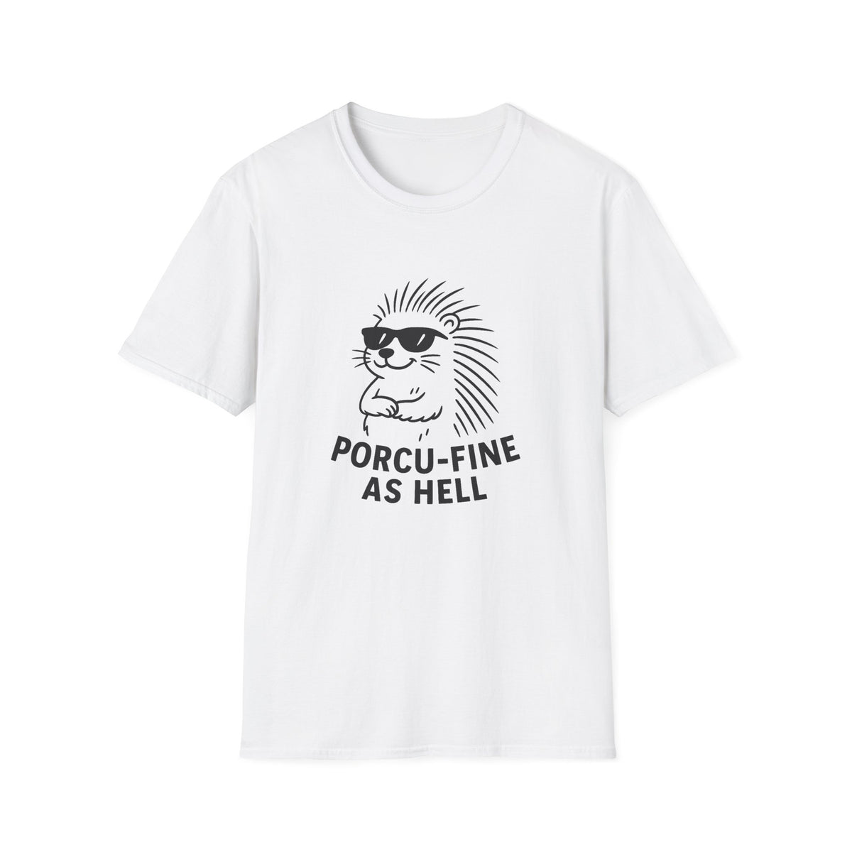 Porcupine T-Shirt - 'Porcu-Fine' Softstyle Tee