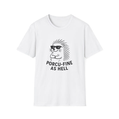 Porcupine T-Shirt - 'Porcu-Fine' Softstyle Tee