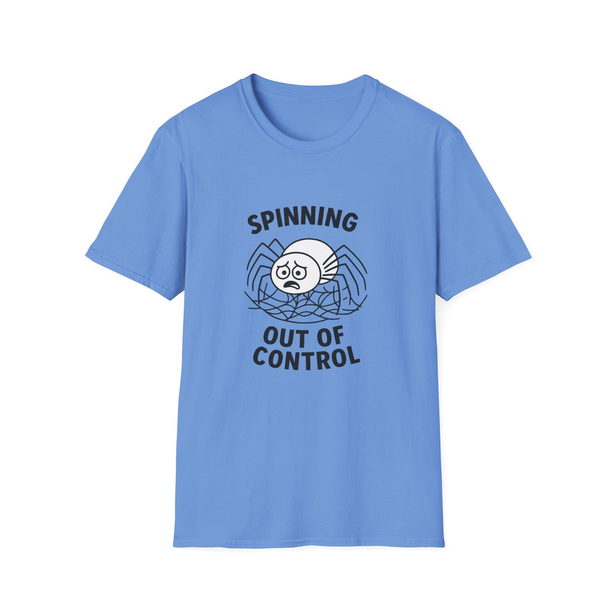 Spider T-Shirt - 'Spinning Out of Control' Softstyle Tee