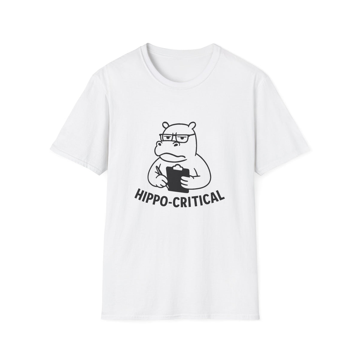 Hippo T-Shirt - 'Hippo-Critical' Softstyle Tee