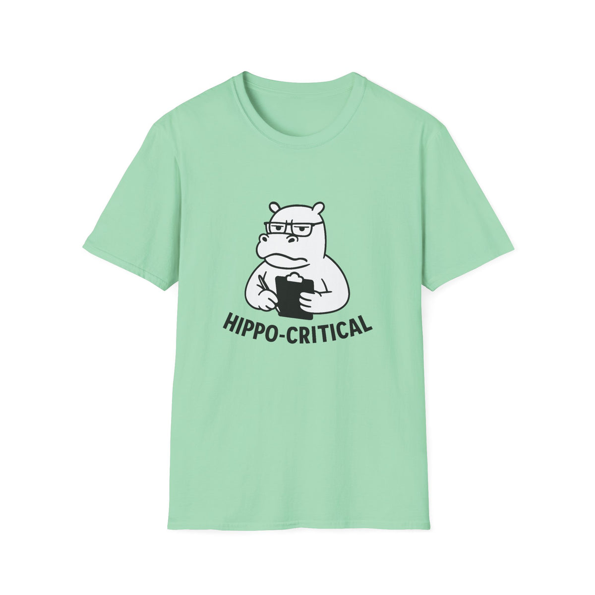 Hippo T-Shirt - 'Hippo-Critical' Softstyle Tee