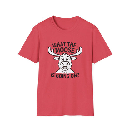 Moose T-Shirt - 'What The Moose Is Going On' Softstyle Tee