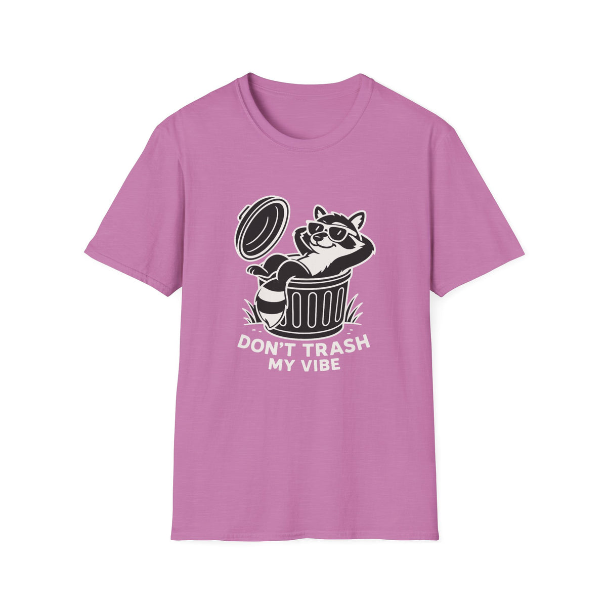 Racoon T-Shirt - 'Don't Trash My Vibe' Softstyle Tee