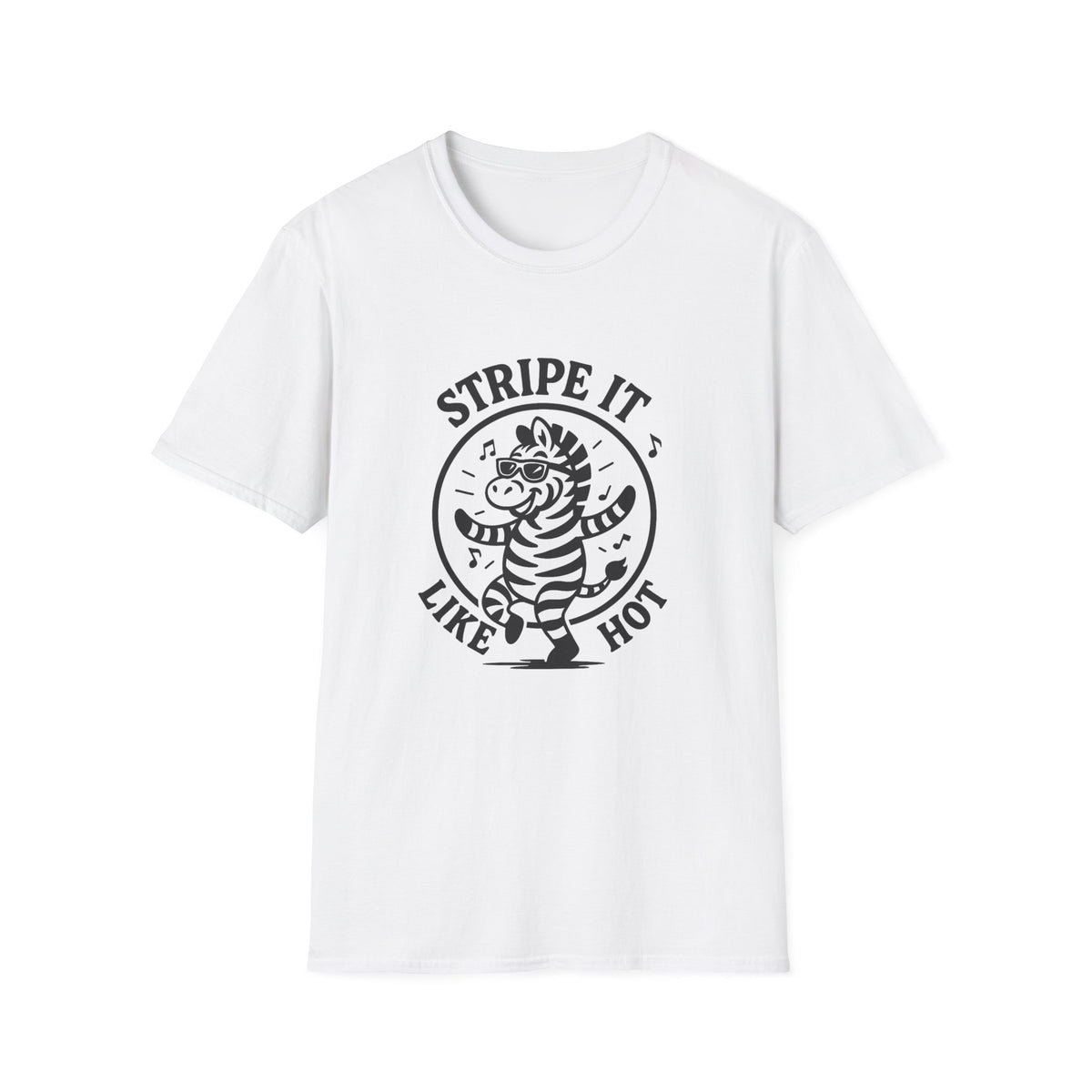 Zebra T-Shirt - 'Stripe It Like Hot' Softstyle Tee
