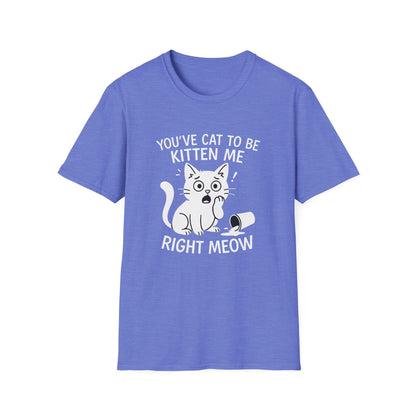Cat T-Shirt - 'You've Cat To Be Kitten Me Right Meow' Softstyle Tee