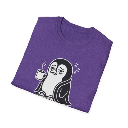 Penguin T-Shirt - 'Waddle I Do Without Coffee?' Softstyle Tee