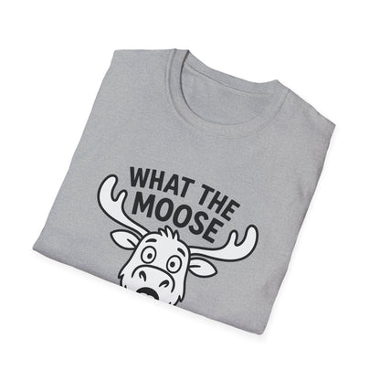 Moose T-Shirt - 'What The Moose Is Going On' Softstyle Tee