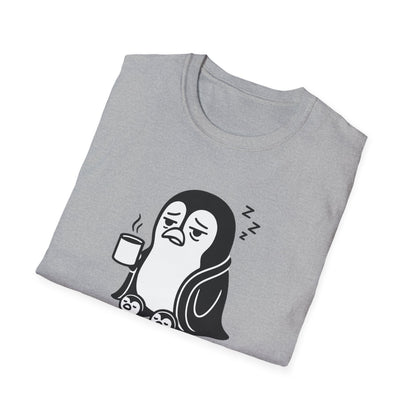 Penguin T-Shirt - 'Waddle I Do Without Coffee?' Softstyle Tee