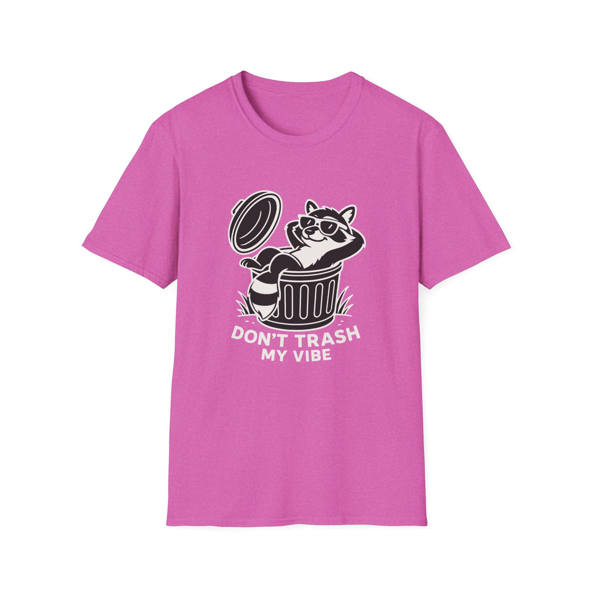 Racoon T-Shirt - 'Don't Trash My Vibe' Softstyle Tee