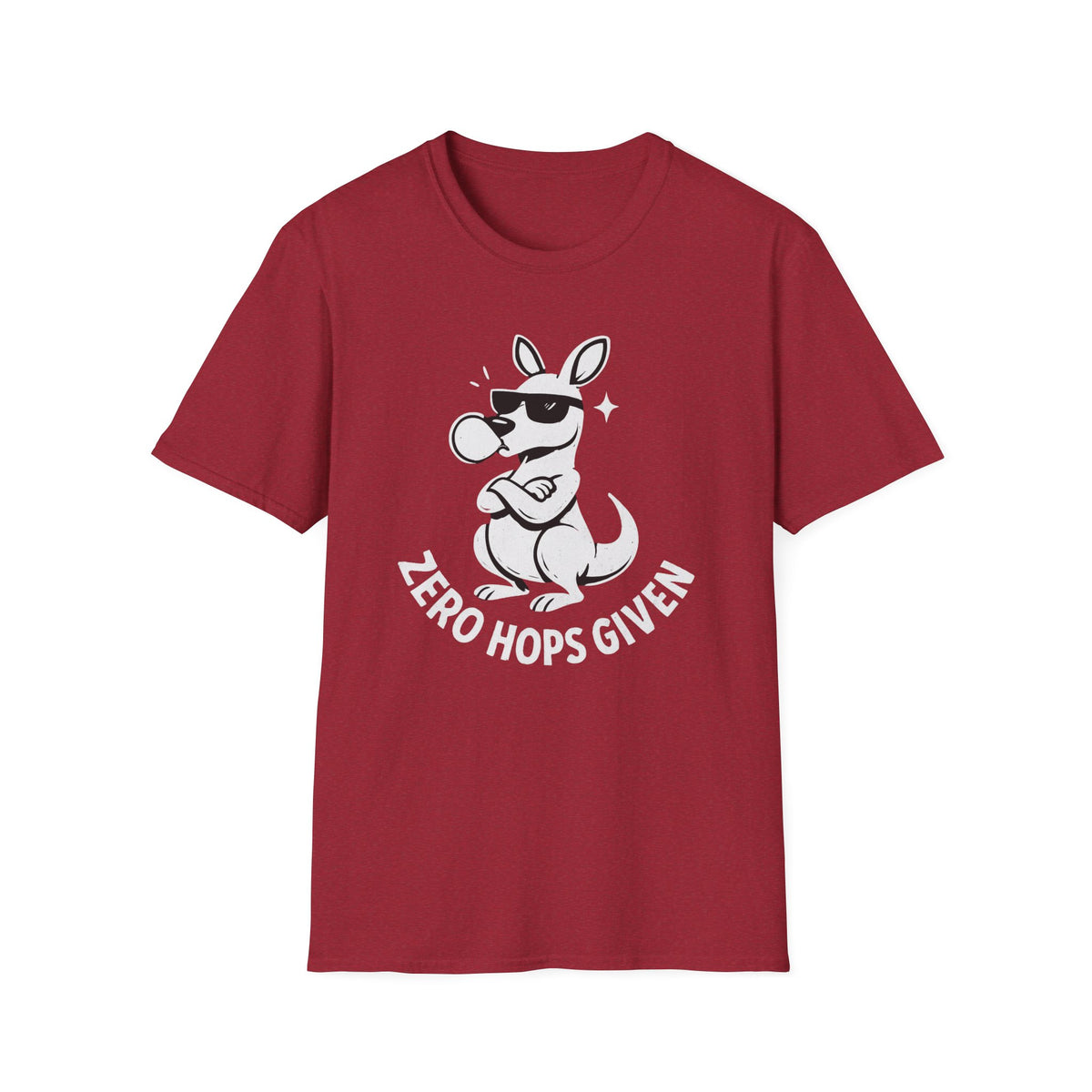 Kangaroo T-shirt - 'Zero Hops Given Tee' Softstyle Tee