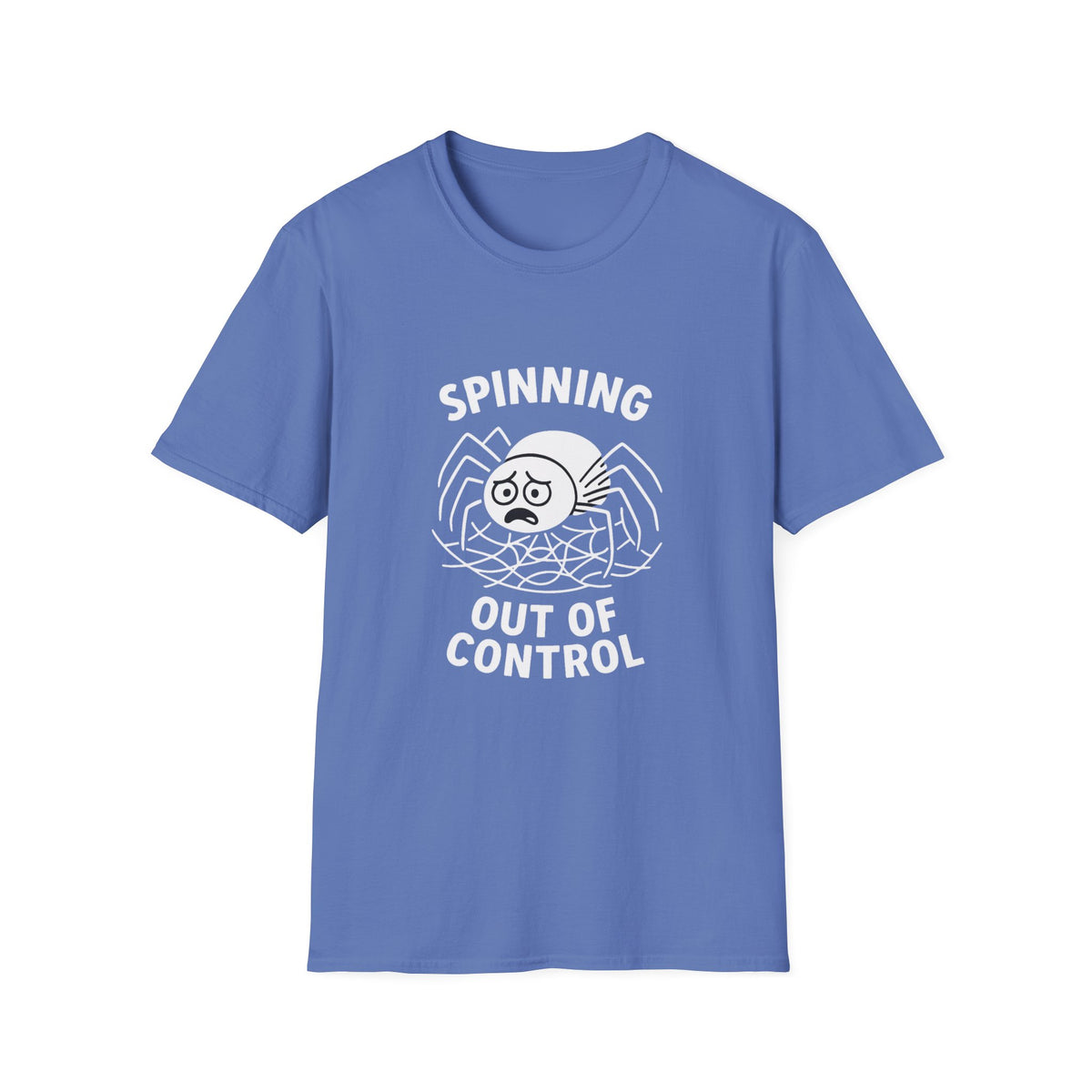 Spider T-Shirt - 'Spinning Out of Control' Softstyle Tee