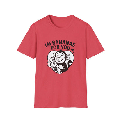 Monkey T-Shirt - 'I'm Bananas For You' Softstyle Tee