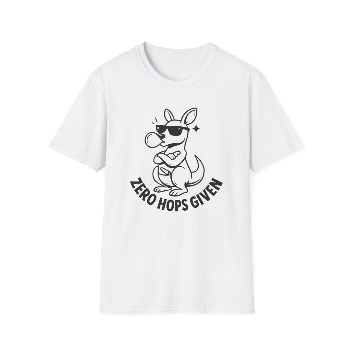 Kangaroo T-shirt - 'Zero Hops Given Tee' Softstyle Tee