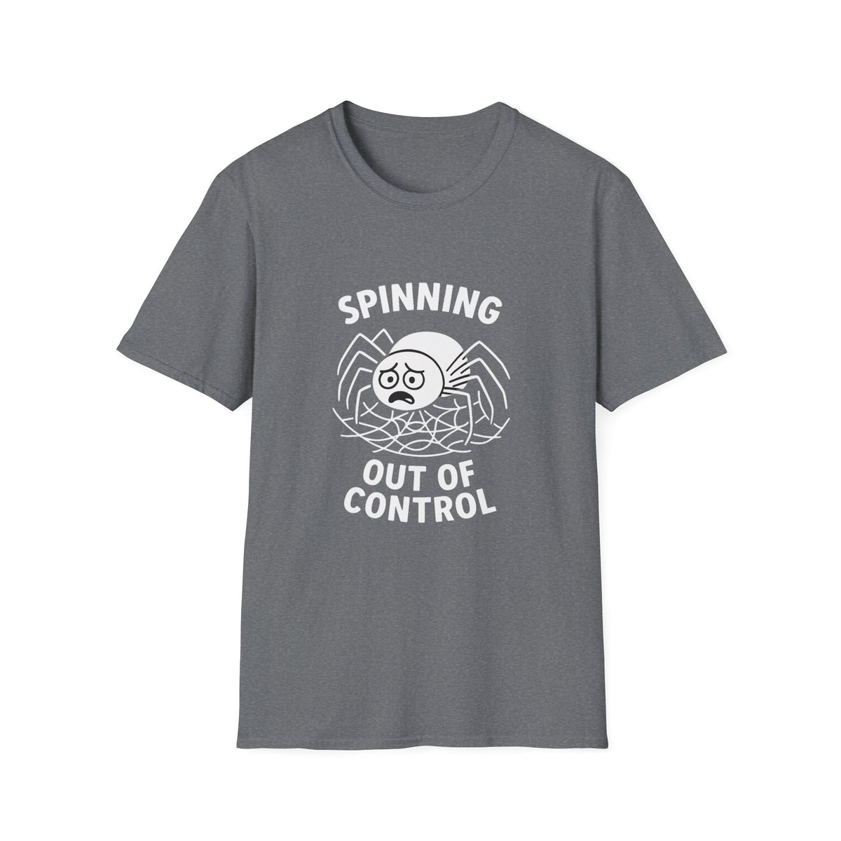 Spider T-Shirt - 'Spinning Out of Control' Softstyle Tee