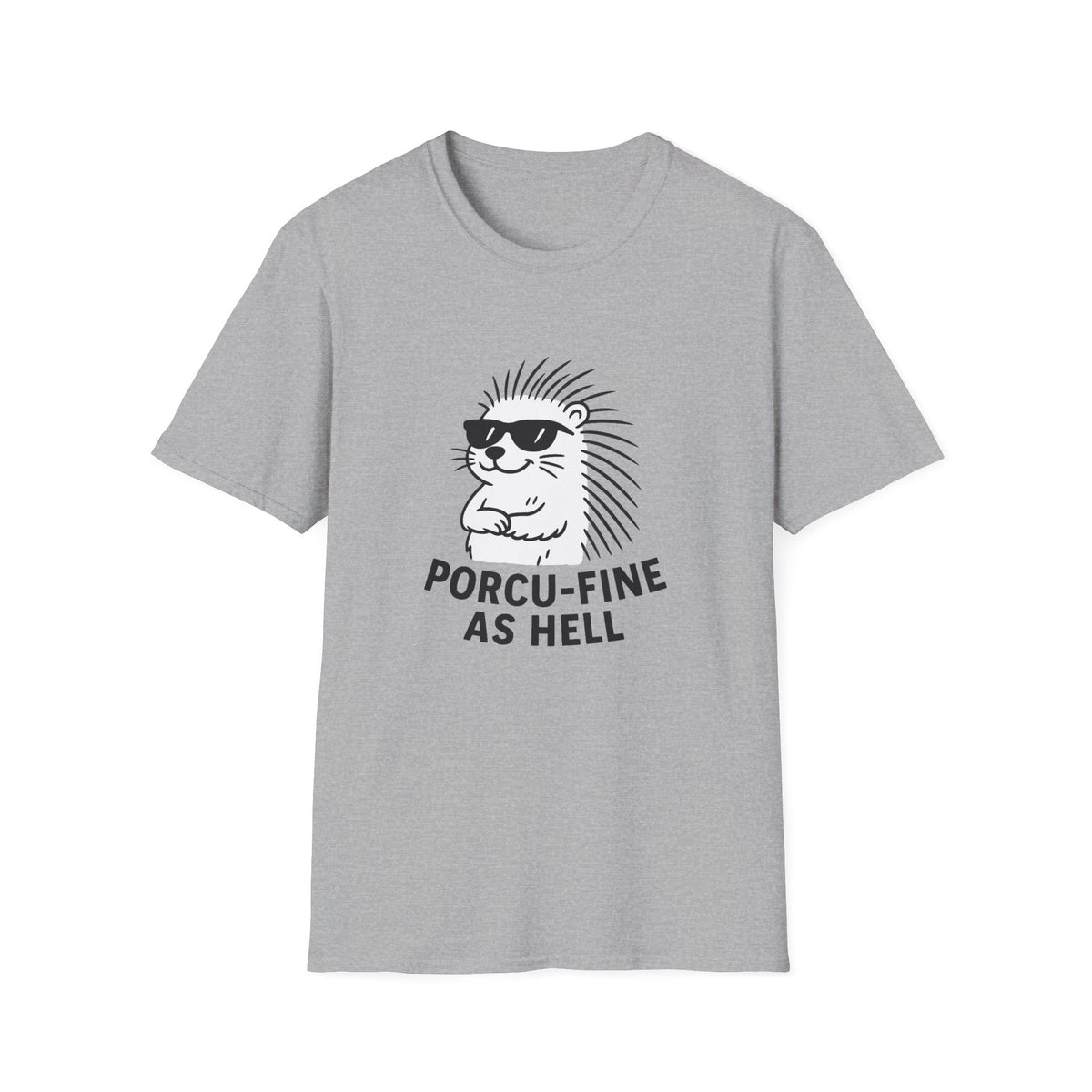 Porcupine T-Shirt - 'Porcu-Fine' Softstyle Tee