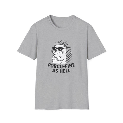 Porcupine T-Shirt - 'Porcu-Fine' Softstyle Tee