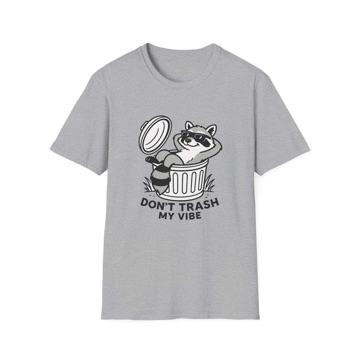 Racoon T-Shirt - 'Don't Trash My Vibe' Softstyle Tee