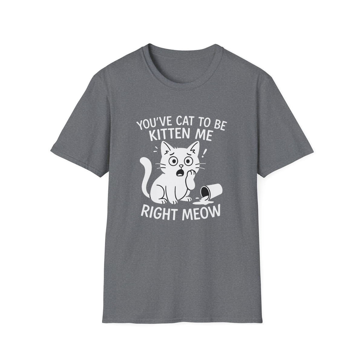 Cat T-Shirt - 'You've Cat To Be Kitten Me Right Meow' Softstyle Tee