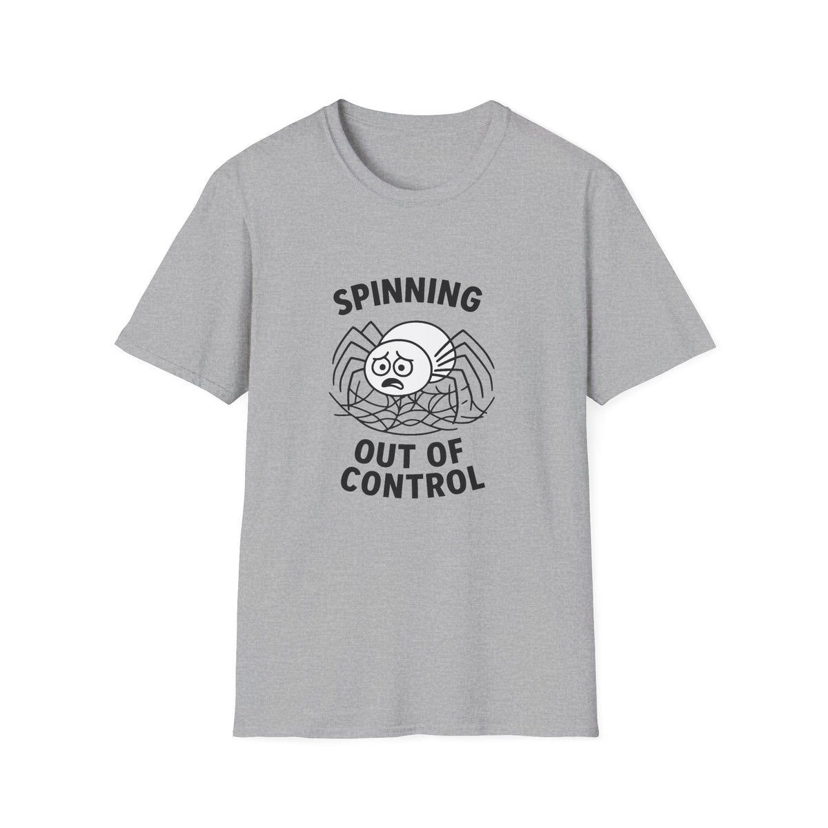 Spider T-Shirt - 'Spinning Out of Control' Softstyle Tee