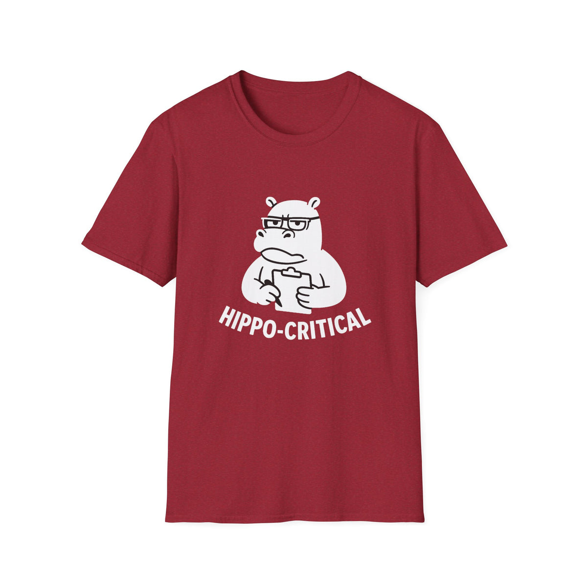 Hippo T-Shirt - 'Hippo-Critical' Softstyle Tee