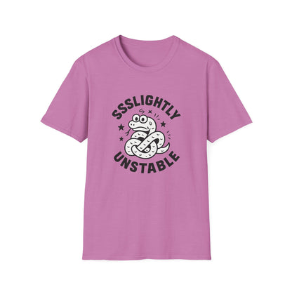 Slightly Unstable T-Shirt, Unisex Tee, Funny Graphic Shirt, Casual Wear, Gift for Friends, Quirky Fashion Statement