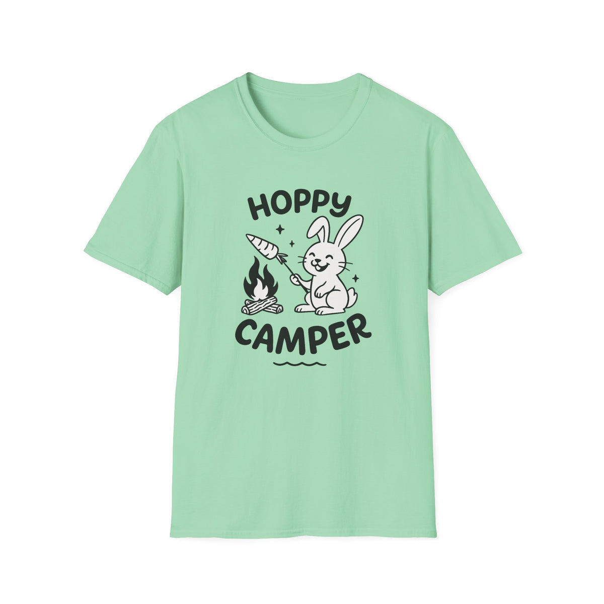 Rabbit T-Shirt - 'Hoppy Camper' Softstyle Tee