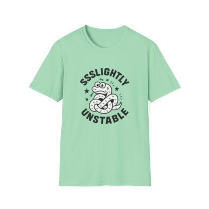 Slightly Unstable T-Shirt, Unisex Tee, Funny Graphic Shirt, Casual Wear, Gift for Friends, Quirky Fashion Statement