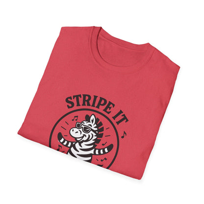 Zebra T-Shirt - 'Stripe It Like Hot' Softstyle Tee