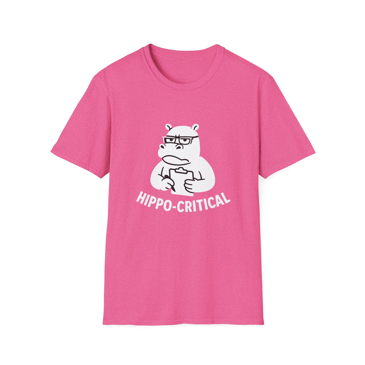 Hippo T-Shirt - 'Hippo-Critical' Softstyle Tee