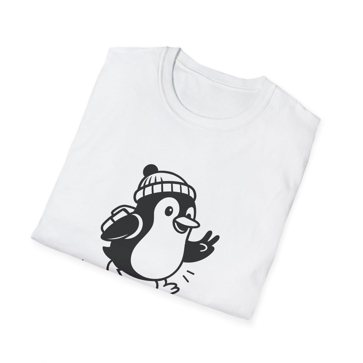 Penguin T-Shirt - 'Just Wingin' It' Softstyle Tee