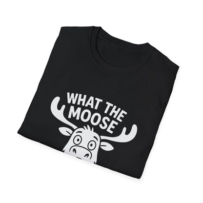 Moose T-Shirt - 'What The Moose Is Going On' Softstyle Tee