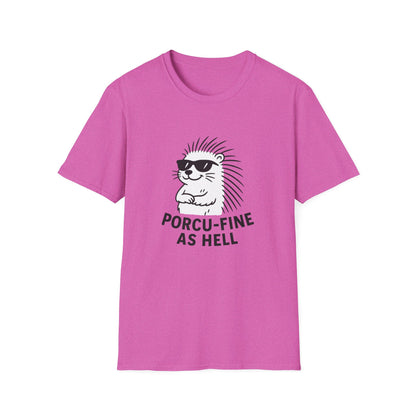 Porcupine T-Shirt - 'Porcu-Fine' Softstyle Tee