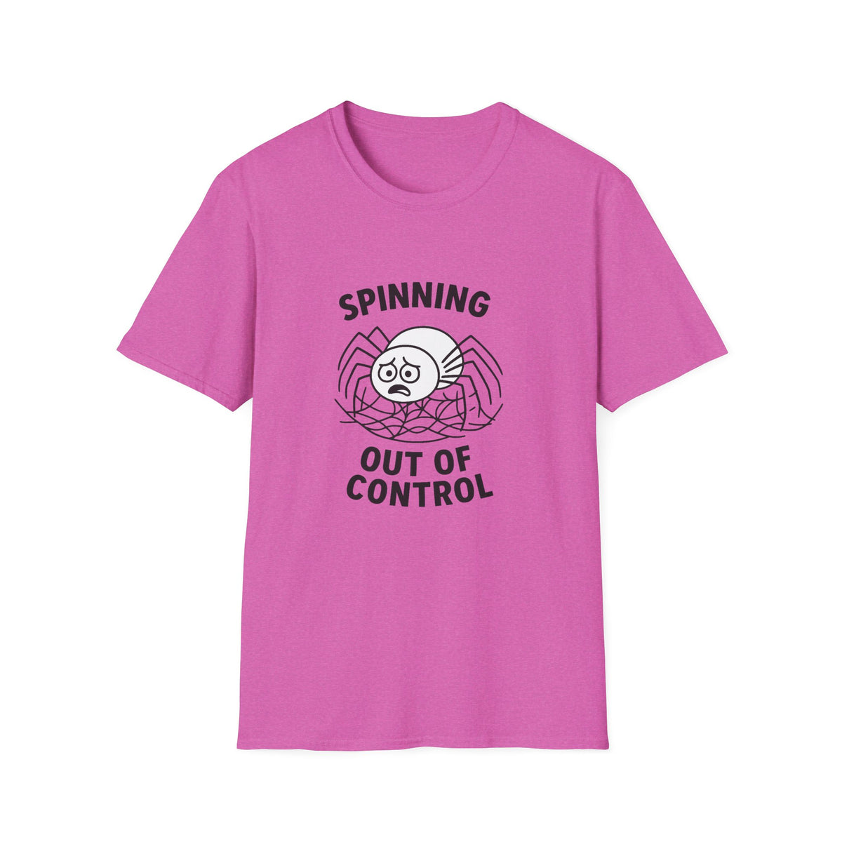 Spider T-Shirt - 'Spinning Out of Control' Softstyle Tee