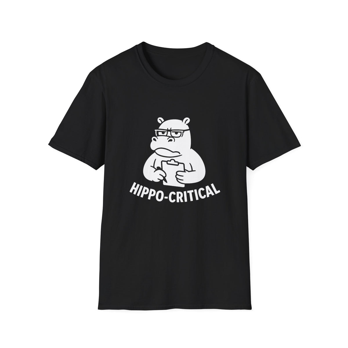 Hippo T-Shirt - 'Hippo-Critical' Softstyle Tee