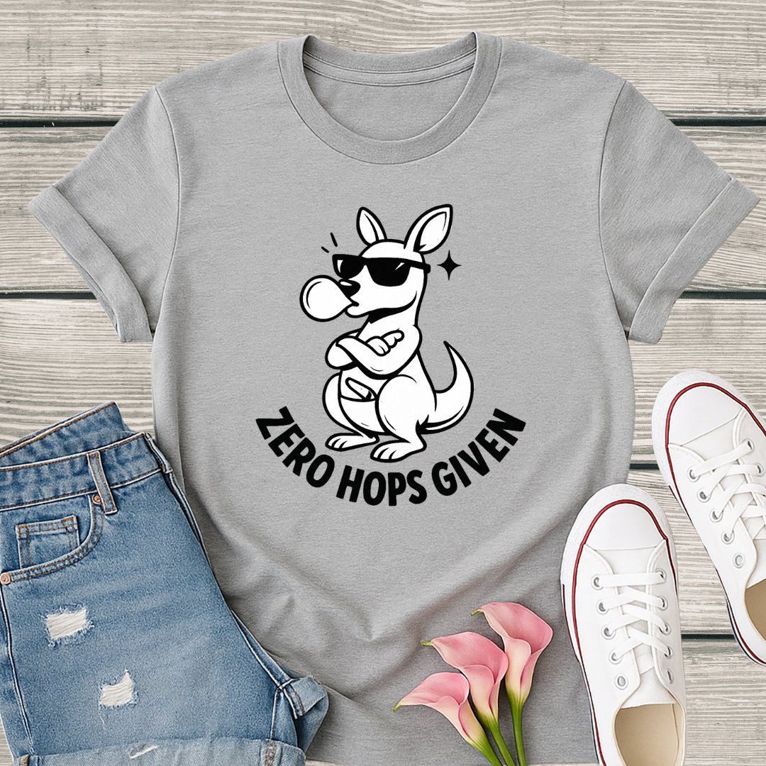 Kangaroo T-shirt - 'Zero Hops Given Tee' Softstyle Tee
