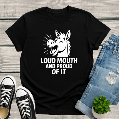 Horse T-Shirt - 'Loud Mouth' Softstyle Tee