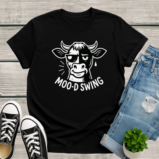 Cow T-Shirt - 'Moo-D Swing' Softstyle Tee