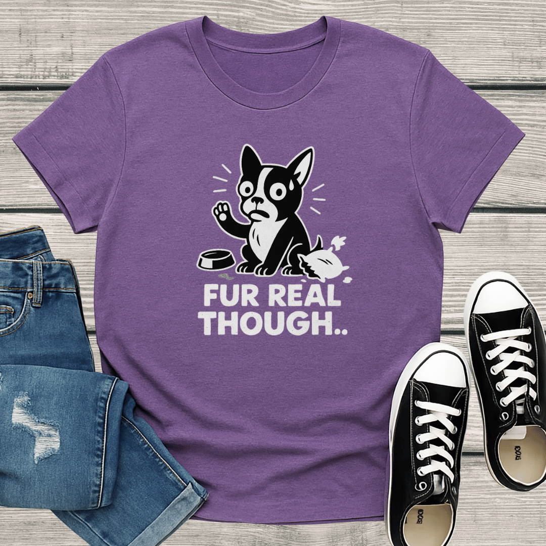 Dog T-Shirt - 'FUR REAL THOUGH' Softstyle Tee
